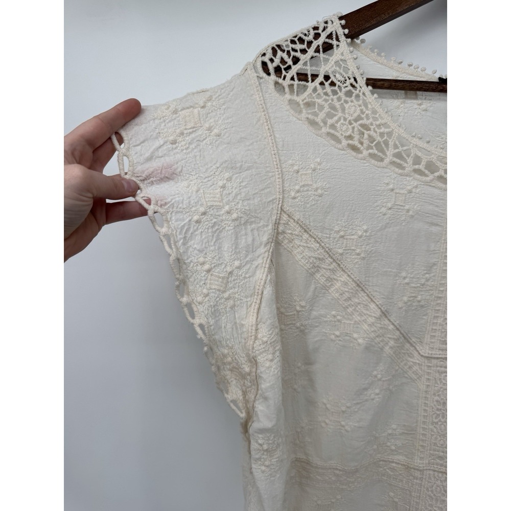 Lane Bryant Crochet Lace Top 14 Boho Cottagecore Romantic Festival Spring - Picture 2 of 9